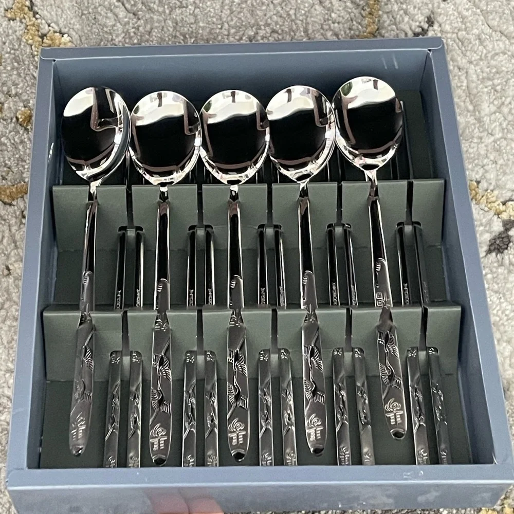 Spoon & Chopsticks 5 Set Premium Stainless Steel Korean CutleryMade In Korea